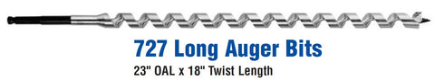 3/4" x 7/16" Shank |Mag-Bit 727.1216| Long Auger Bits | 2 Piece