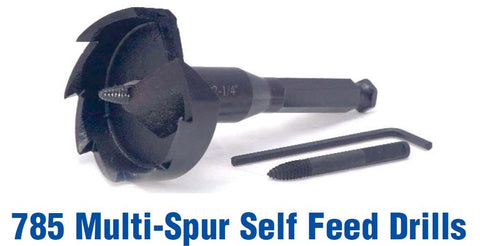 1-1/4" x 6" Shank |Mag-Bit 785.2016P| Multi-Spur Self Feed Drills | 3 Piece