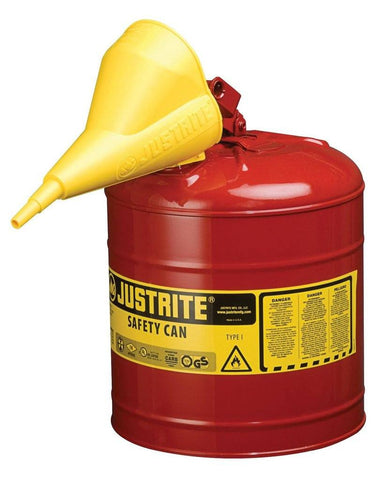 Justrite 7150110 Type I Safety Can, 5 Gallon