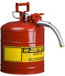 Justrite 7250130 5 Gallon Type II Red Safety Can