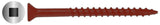  #9 X 3" Square Drive Flat Red Deck Screw Long Life