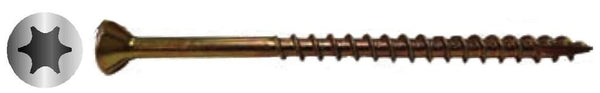  #9 X 3" Torx Star Drive  Yellow Zinc Deck Screw Long Life