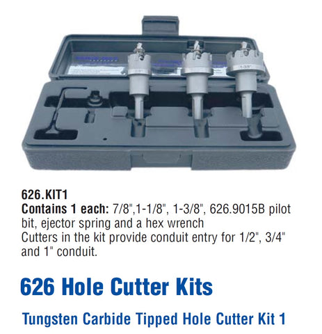 Mag-Bit 626.KIT1 Tungsten Carbide-Tipped Hole Cutter Kit 1