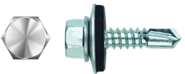  #14 X 3" Hex Washer Head Self-Drilling Screw Neoprene