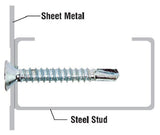 #14 X 1-1/4" Phillips Flat Head | Self-Drilling Screw | Zinc plated | DP3 | Bulk Box 2000