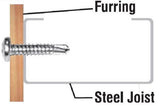 #10 X 3" Phillips Pan Head | Self-Drilling Screw | Zinc plated | DP2 | Bulk Box 1500