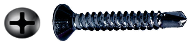  #6 X 2" Phillips Bugle Self-Drilling Screw Black