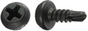  #7 X 7/16" Phillips Pan Self-Drilling Screw Black