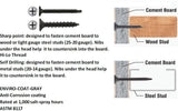#8 X 1-5/8" Phillips Wafer Head | Cement Board | Self-Drilling Screws | Enviro Gray | DP2 | Bulk Box 4000