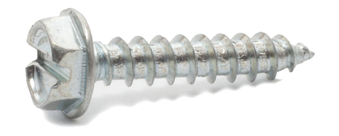  #8 X 1-1/2" Slotted Hex Head Sheet Metal Screw Zinc