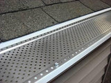 Shur-Flo Leaf Guard Gutter Cover | 5" Gutters | Flat | Mill Finish | Sold in 4 Foot Sections