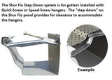 Shur-Flo Leaf Guard Gutter Cover | 6" Gutters | Step-Down | Black | Sold in 4 Foot Sections