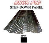 Shur-Flo Leaf Guard Gutter Cover | 5" Gutters | Step-Down | Black | 200 Feet (50 pcs x 4' ea.)