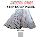 Shur-Flo Leaf Guard Gutter Cover | 5" Gutters | Step-Down | Mill Finish | Sold in 4 Foot Sections