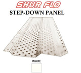 Shur-Flo Leaf Guard Gutter Cover | 6" Gutters | Step-Down | White | 200 Feet (50 pcs x 4' ea.)