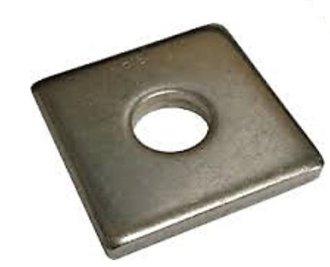 2" x 2" x 1/8" | 13/16" Hole | Square Plate Washer | HDG | 400 Pc