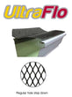 Ultra-Flo Gutter Guards | 6" Gutters | Regular Hole Step-Down | Black | Sold in 4 Foot Sections