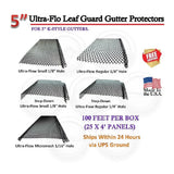Ultra-Flo Gutter Guards | 5" Gutters | Small Hole | Black | 100 Feet (25 pcs x 4' ea.)
