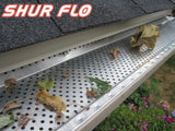 Shur-Flo Leaf Guard Gutter Cover | 5" Gutters | Flat | White | Sold in 4 Foot Sections